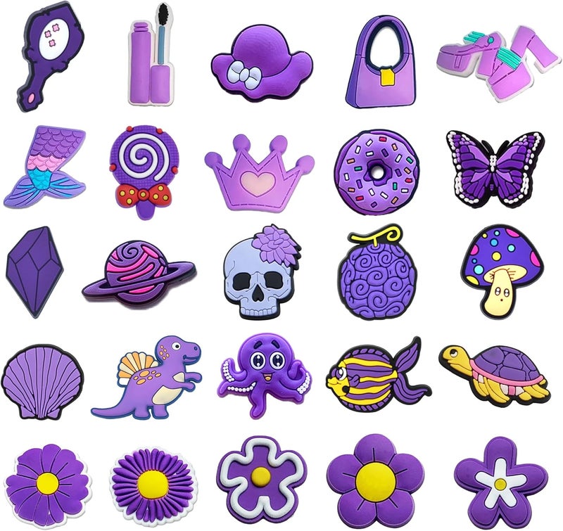 BULKITEM 25 Pcs Gamer, Summer, Nurse, Pink, Hunting, Black,USA american flag crocs,Shoe Charms, Cute Shoe Accessories Gifts Charms for Teens Kids Adults - Image 1